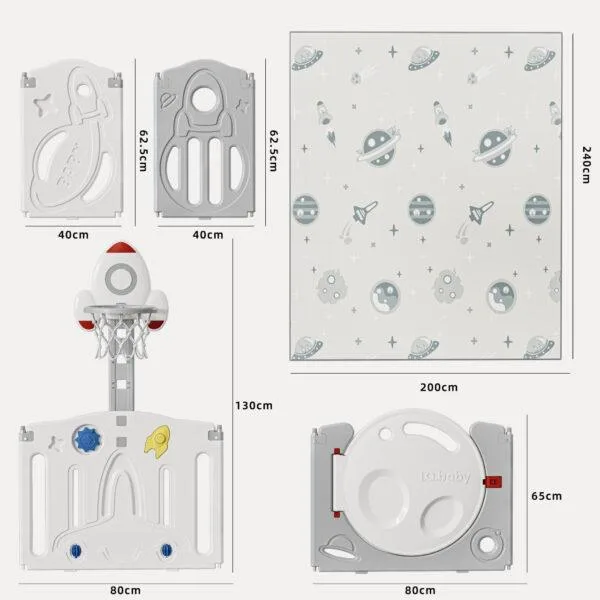 BabyLiv® Baby PlayPEN – Space Theme Activity Center for Toddlers | ISO & CE Certified PlayPEN