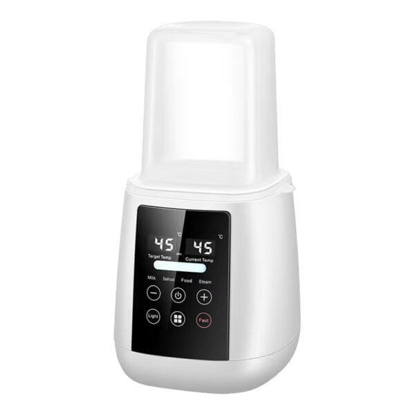 BabyLiv® Smoke White Bottle Warmer for Babies – Fast Heating, 48H Thermostat | Accurate Temperature Control for Breastmilk & Formula | Night Light | Thaw Function | ISO & CE Certified | BPA-Free