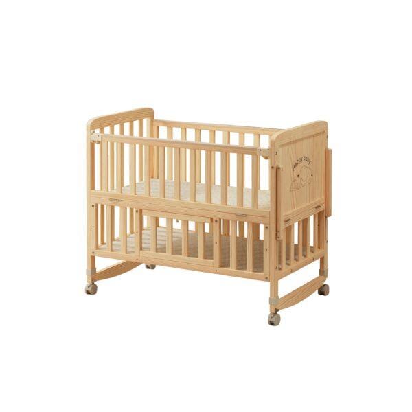 BabyLiv® 9-in-1 Convertible Wooden Baby Crib – Premium Baby Cot, Cradle, Rocker, Toddler Bed, Study Desk, Kid’s Sofa & Mosquito Net – Solid New Zealand Pine Wood | Multifunctional Baby Bed for Newborns & Toddlers