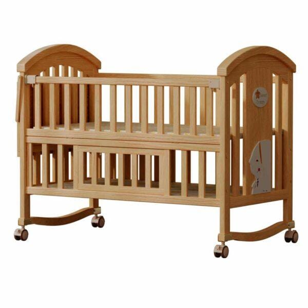 BabyLiv® 12-in-1 Convertible Wooden Baby Crib – Luxury Baby Cot, Cradle, Rocker, Toddler Bed, Diaper Changing Table, Study Desk, Kid’s Sofa & Mosquito Net – Solid New Zealand Pine Wood | Multifunctional Baby Bed for Newborns & Toddlers